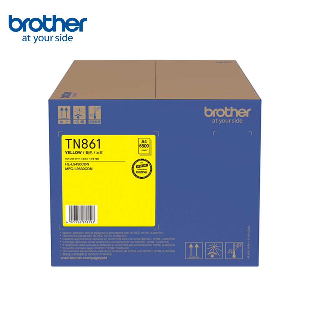 Brother TN-861 Y 原廠黃色碳粉匣(適用:HL-L9430CDN、MFC-L9630CDN)