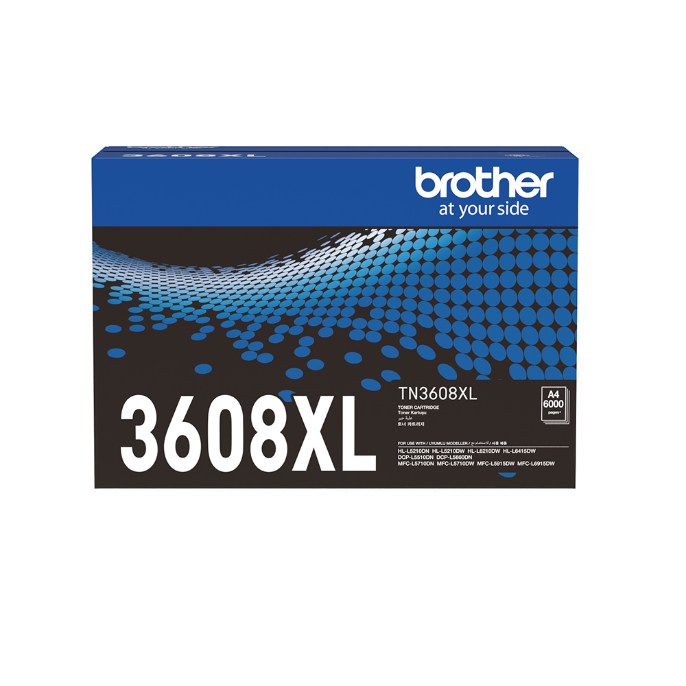 Brother TN-3608XL 高容量黑色碳粉匣(適用:HL-L6415DW,MFC-L5710DN,HL-L5210DN)