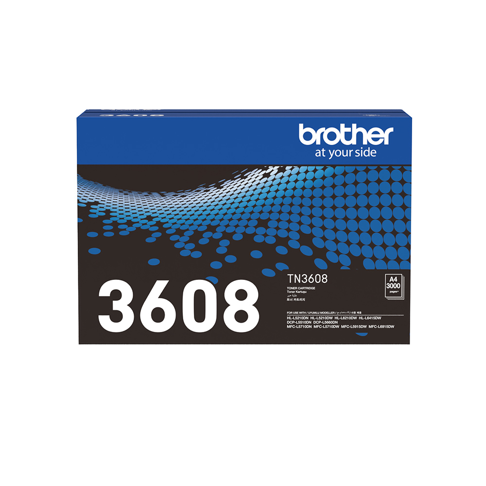 Brother TN-3608 原廠黑色碳粉匣(適用:HL-L6415DW,MFC-L5710DN,HL-L5210DN)