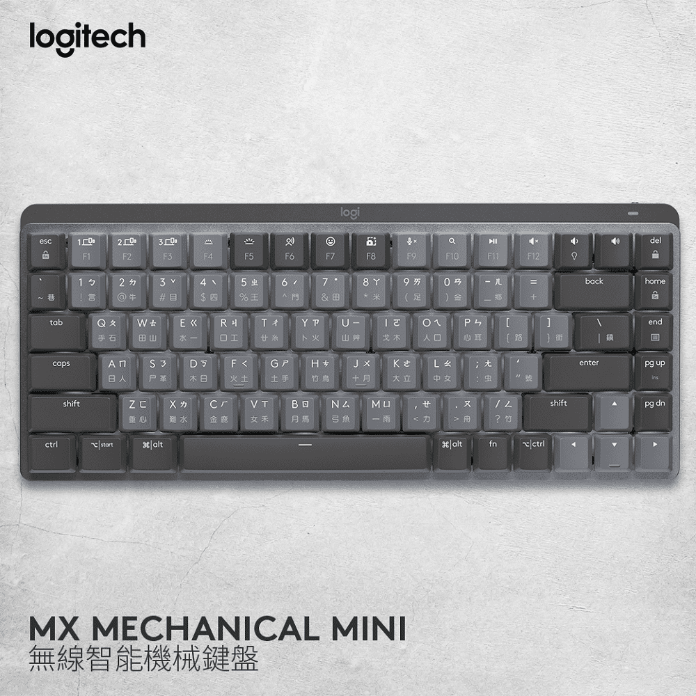 羅技 無線鍵鼠組-MX Mechanical 鍵盤 Mini - 茶軸+M720 多工無線滑鼠