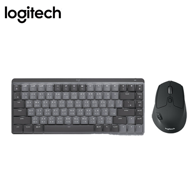 羅技 無線鍵鼠組-MX Mechanical 鍵盤 Mini - 茶軸+M720 多工無線滑鼠