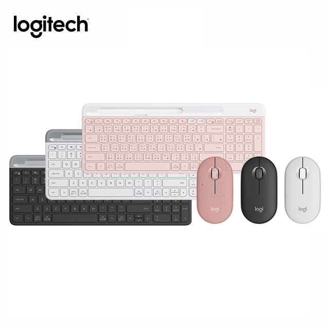 羅技 K580(粉)+M350s無線鍵鼠組