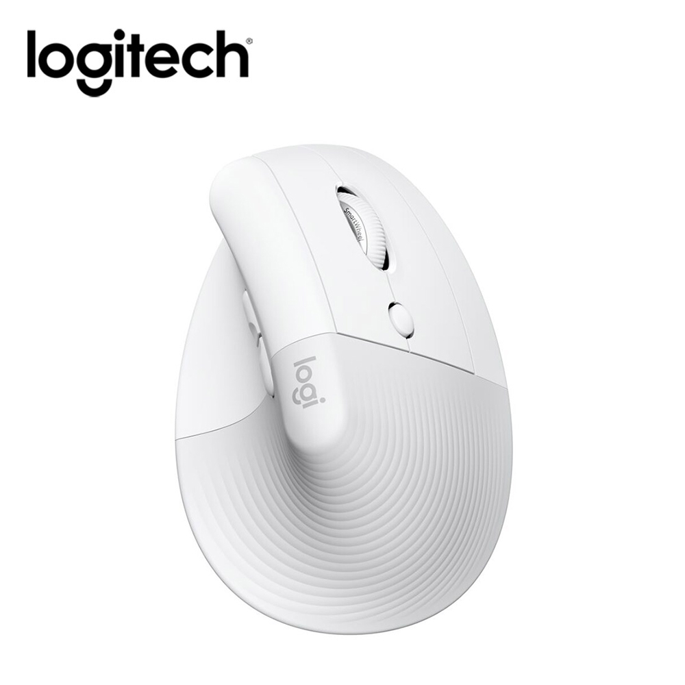【Logitech 羅技】Lift for Mac 人體工學垂直藍芽滑鼠 白色