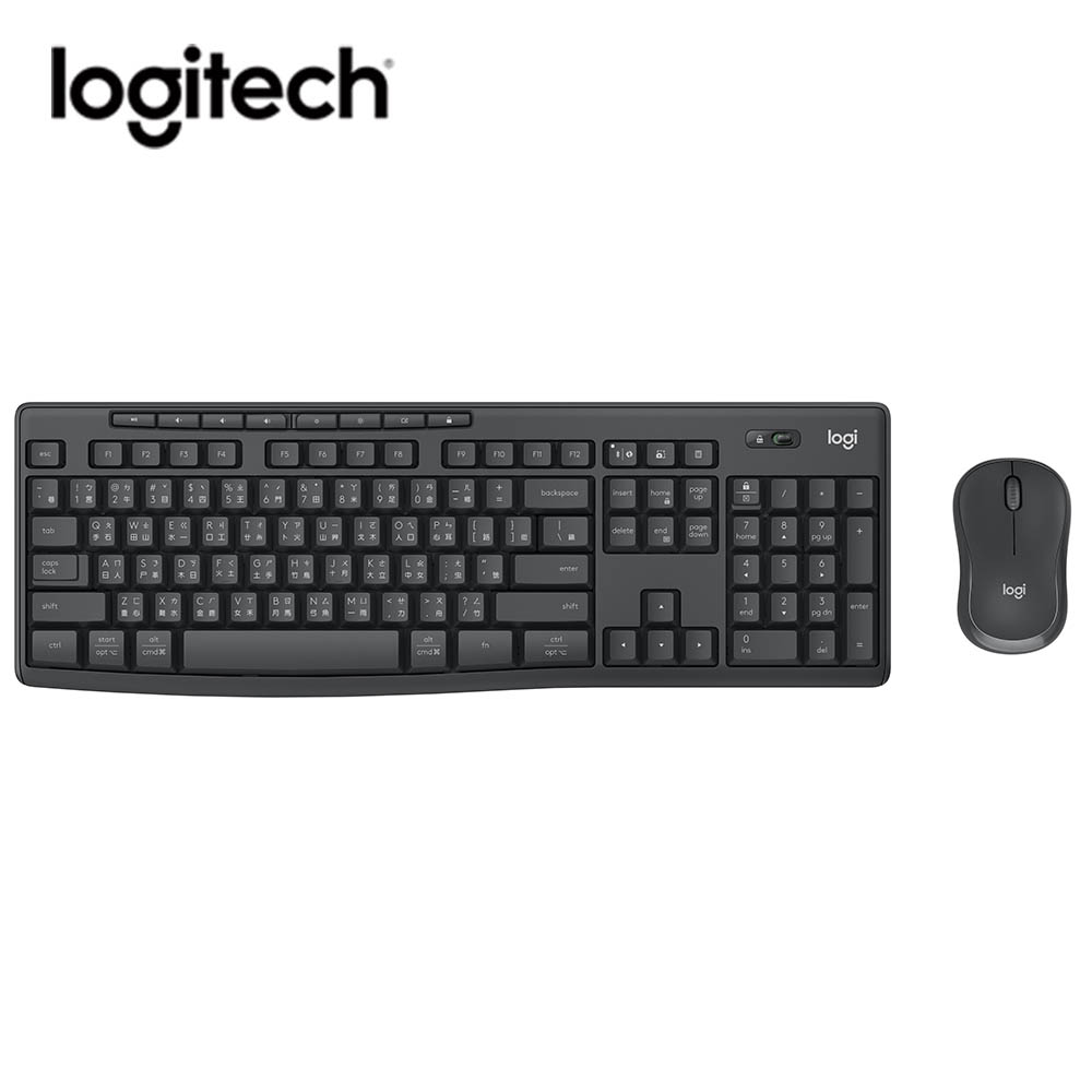 羅技 MK370 無線鍵盤滑鼠組 企業版 - 石墨灰