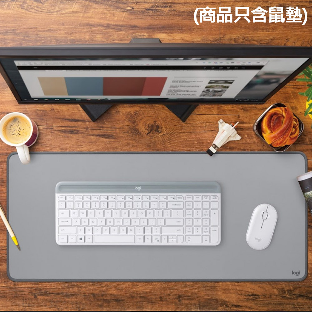 羅技 桌墊 -沉穩灰