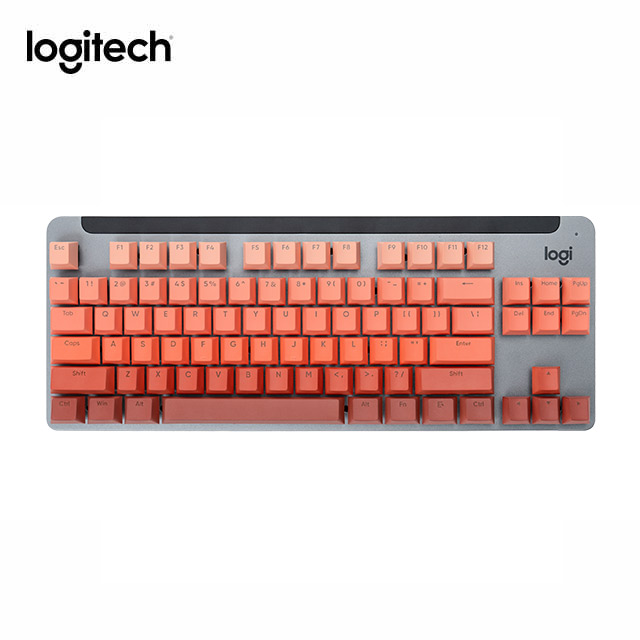 羅技 Signature K855 無線鍵盤(黑)加英文鍵帽(曙光橙)