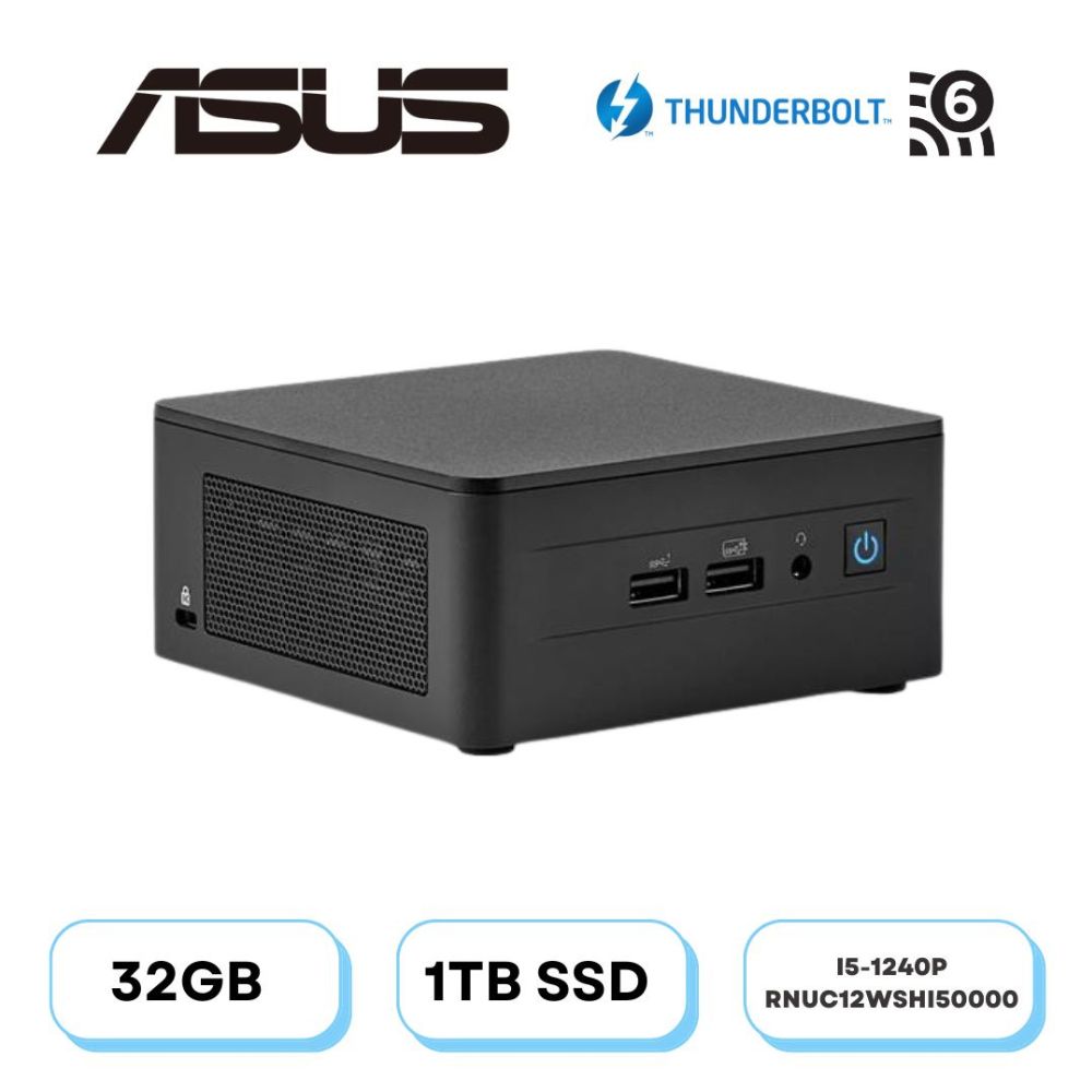 (DIY)雙重幻影B ASUS 華碩 NUC迷你電腦(i5-1240P/32G/1TB M.2 PCIe SSD)