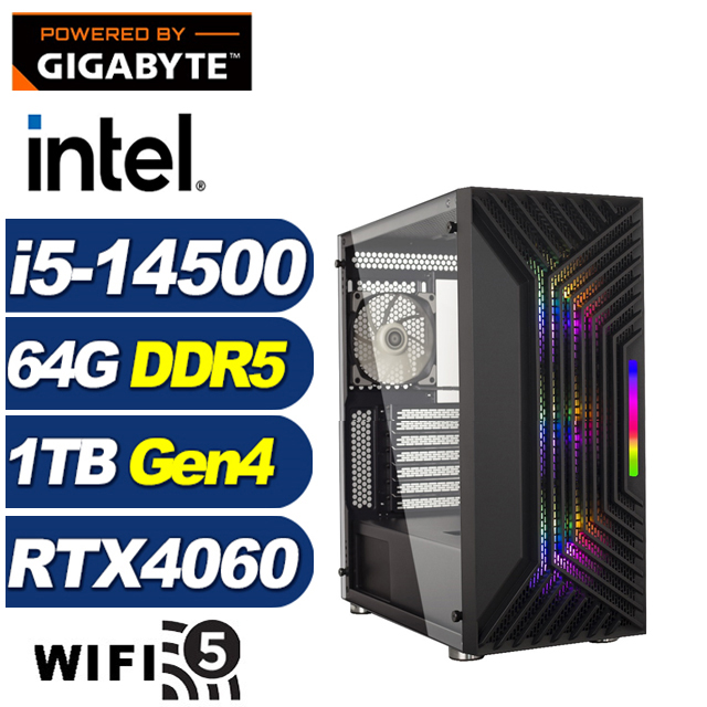 (DIY)天地中校(i5-14500/技嘉B760/64G/1TB M.2/RTX 4060)