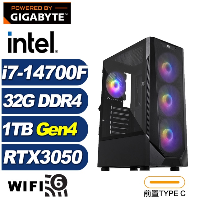 (DIY)刻瑞斯J18C(i7-14700F/技嘉B760/32G/1TB M.2/RTX 3050)