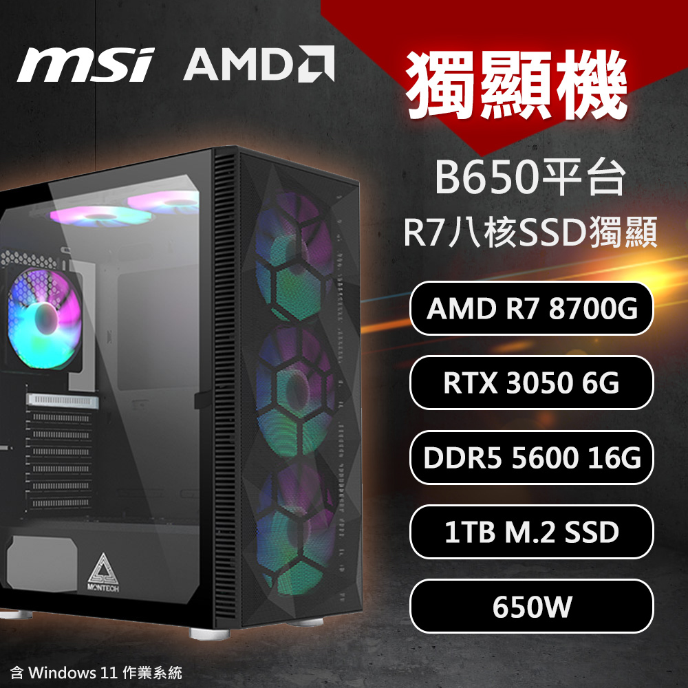 【MSI 微星】AMD GTX1650 獨顯機