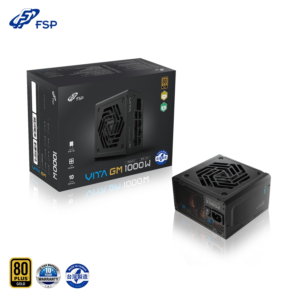 VITA GM 1000W PCIe5.1 ATX3.1 臺灣製造 80PLUS 金牌 全模組 電源供應器