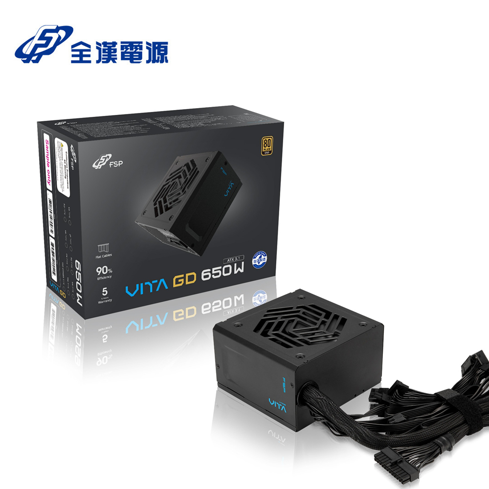FSP全漢 VITA GD MIT 650W 80PLUS 金牌電源供應器