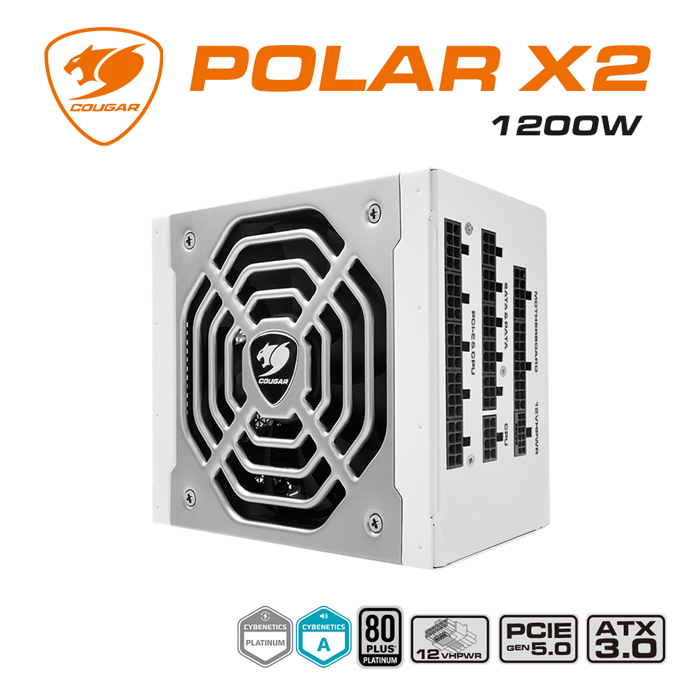 【COUGAR 美洲獅】POLAR X2 1200w 電源供應器 白金牌