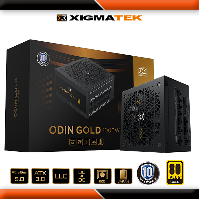 Xigmatek Odin Gold 1000W 80+金牌 全模組 電源供應器