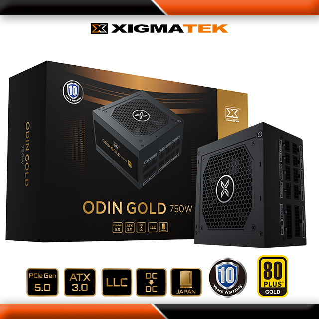 Xigmatek Odin Gold 750W 80+金牌 全模組 電源供應器