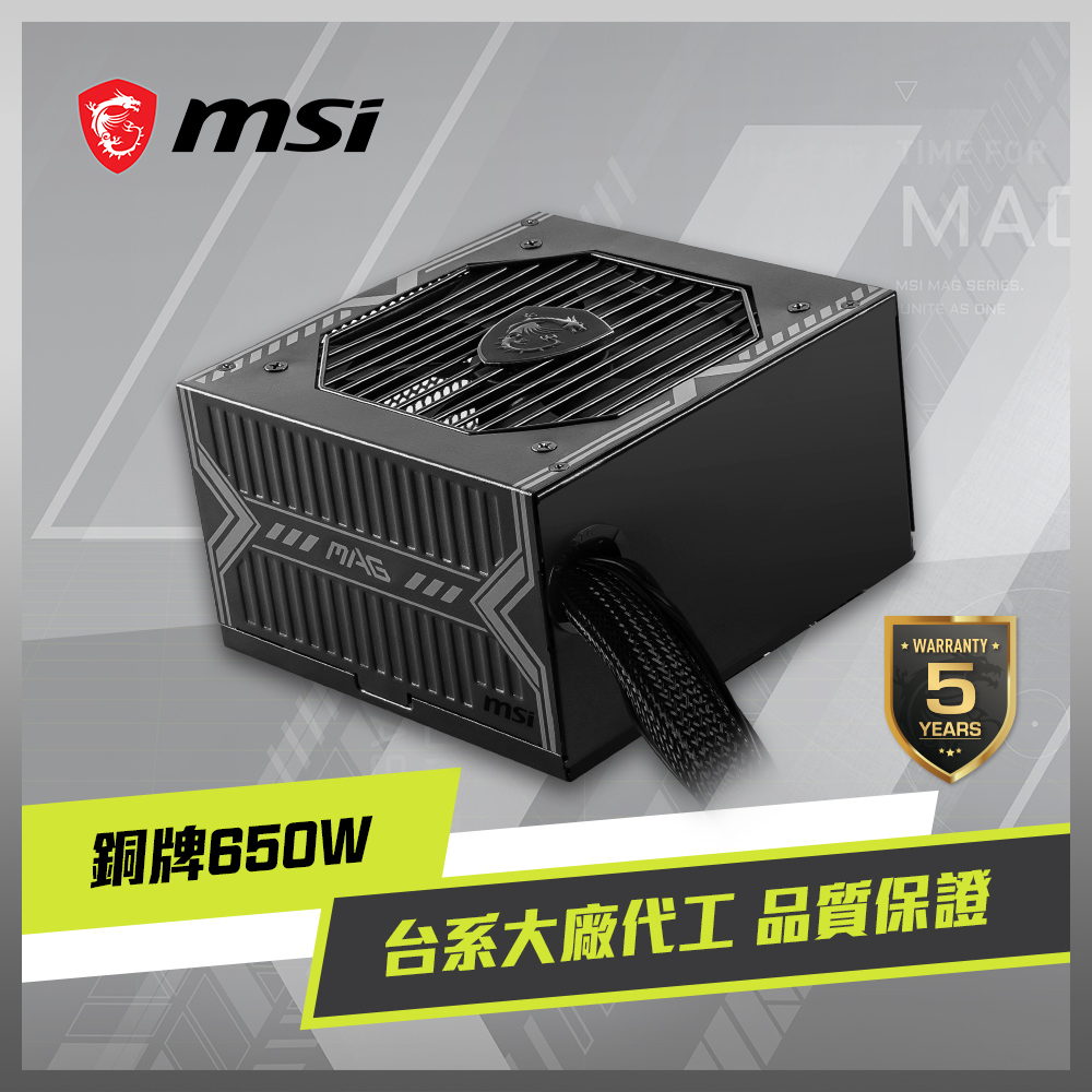 微星 MAG A650BN 電源供應器