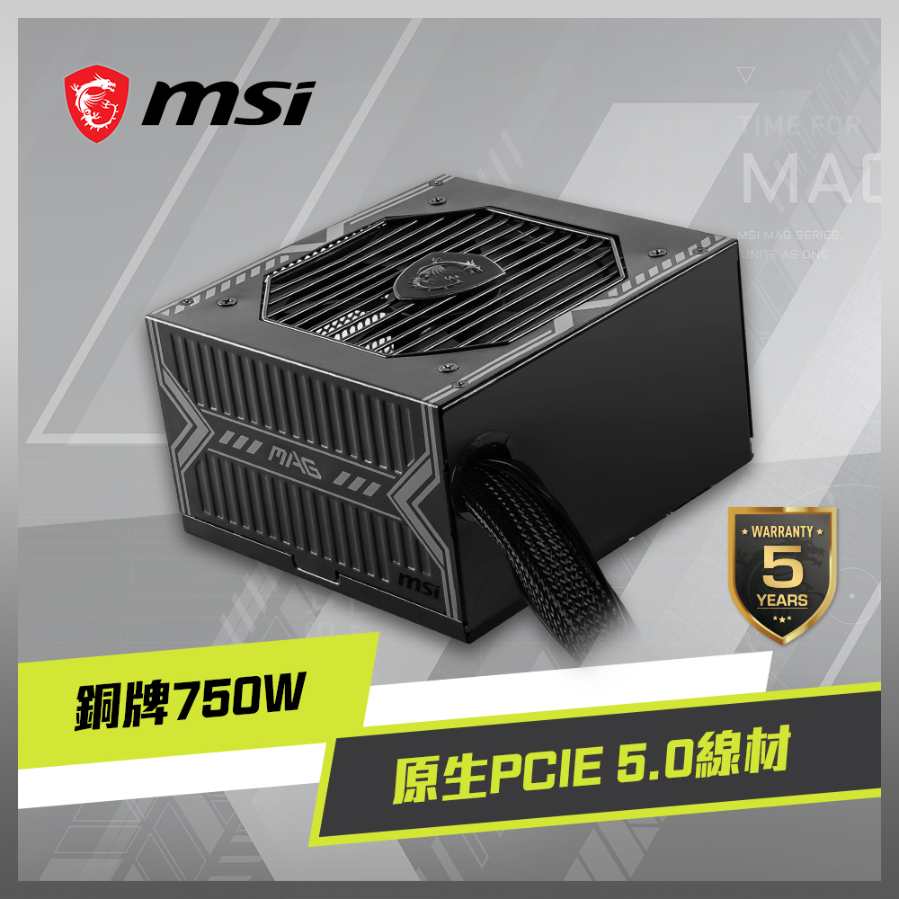 MSI MAG A750BN PCIE5 電源供應器