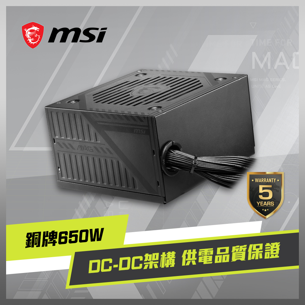 微星 MAG A650BNL 電源供應器
