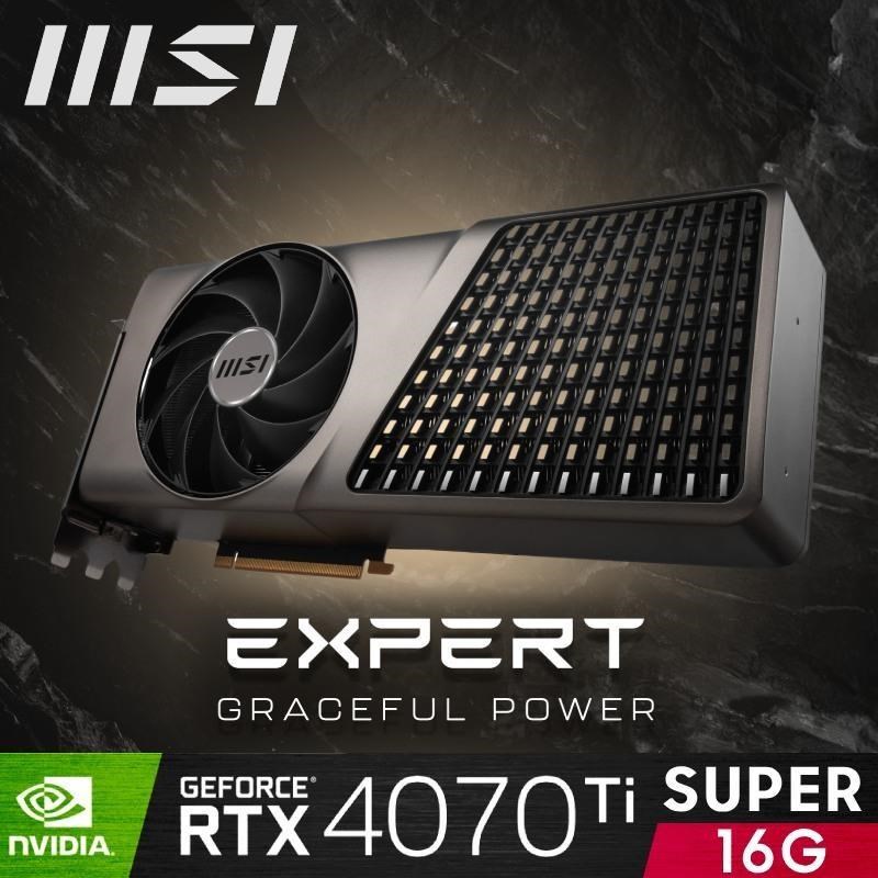 【微星MSI】GeForce RTX 4070 Ti SUPER 16G EXPERT 顯示卡