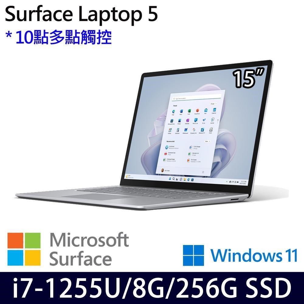 Microsoft Surface Laptop 5白(i7-1255U/8G/256G/15吋/W11)觸控