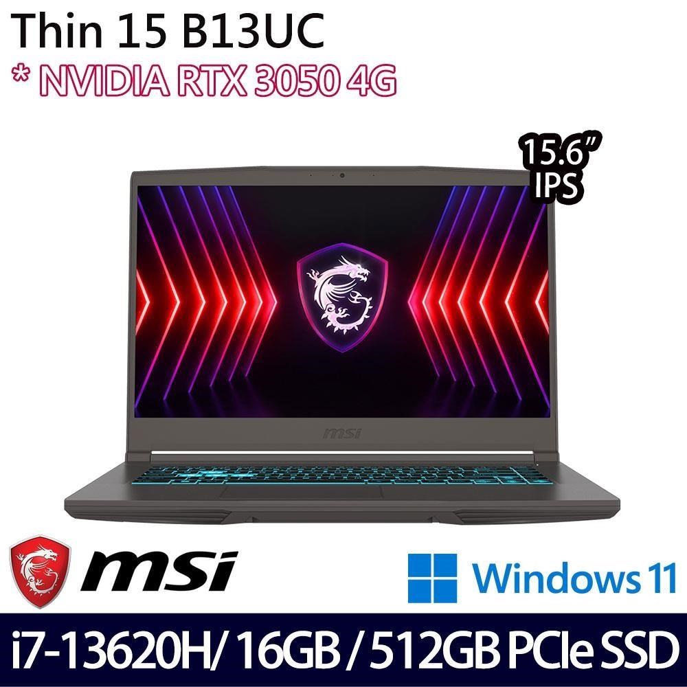 MSI Thin 15 B13UC-1418TW(i7-13620H/16G/512G/RTX3050/15.6 FHD/W11)