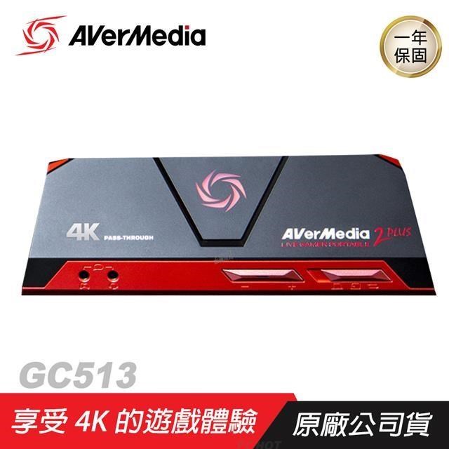AVerMedia 圓剛 GC513 LGP2 PLUS 實況擷取盒 4K/4Kp60/隨插即用/一鍵即錄