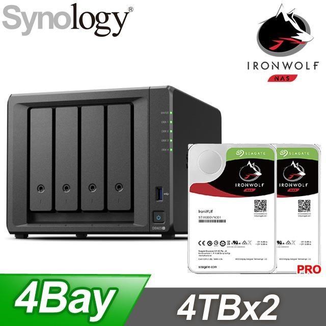 ☆促銷組合★ Synology DS923+ NAS+Seagate 那嘶狼Pro 4TB(X2)