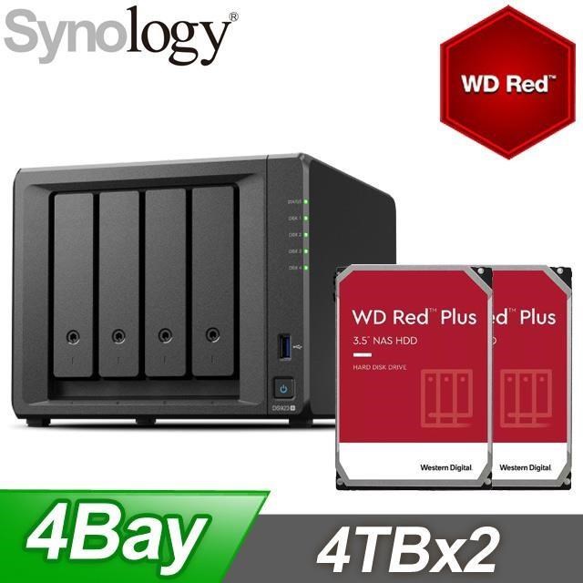 ☆促銷組合★ Synology DS923+ NAS+WD 紅標 Plus 4TB(X2)