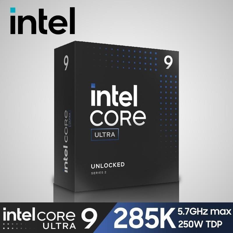 Intel 英特爾 Core Ultra 9 285K 中央處理器 盒裝 (含內顯/無風扇)