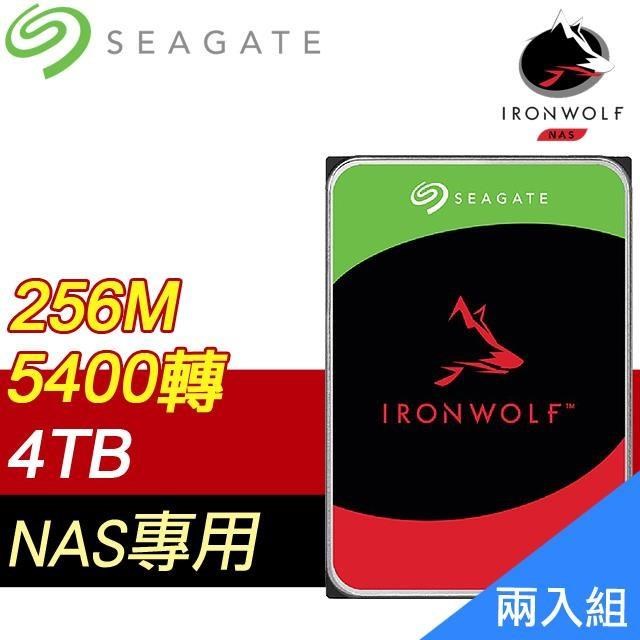 【兩入組】Seagate 希捷 那嘶狼 IronWolf 4TB NAS專用硬碟(ST4000VN006-3Y)