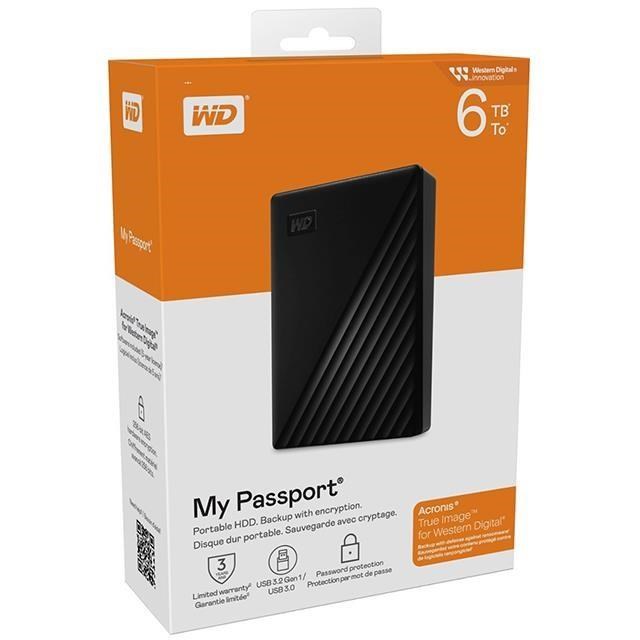 WD my passport 6TB 6T 黑色 USB 3.2 外接硬碟 2.5吋 公司貨