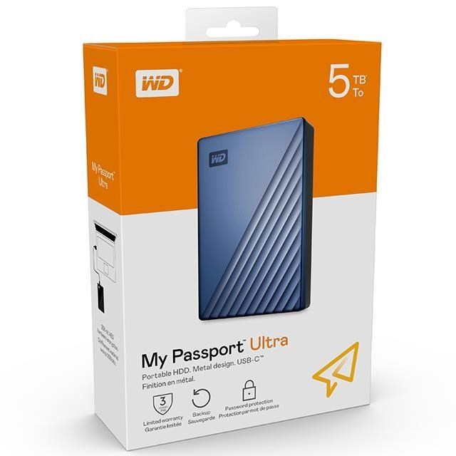 WD My Passport Ultra 5TB 5T 藍 Type-C 2.5吋 鋁合金 外接式硬碟