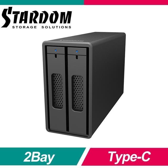 STARDOM SOHORAID ST2-B31-B USB3.1 Gen2 Type-C 2bay 熱插拔外接盒《黑》