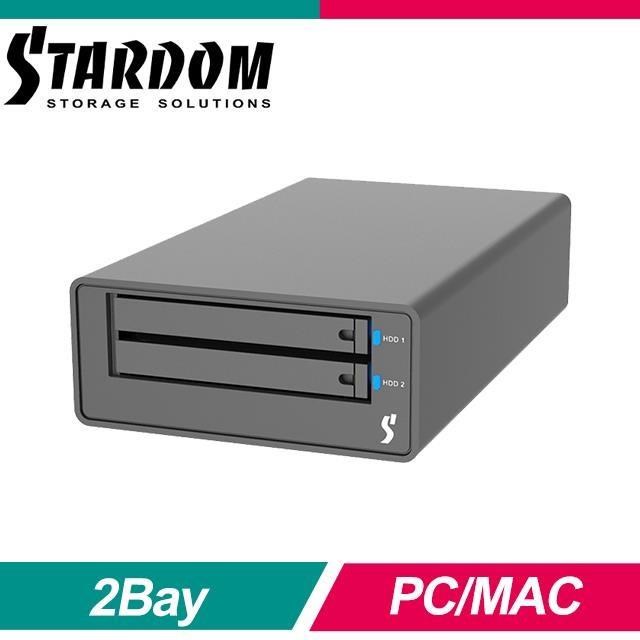 STARDOM SOHORAID MR2-B31-B USB3.1 Gen2 Type-C 2bay 硬碟外接盒《黑》
