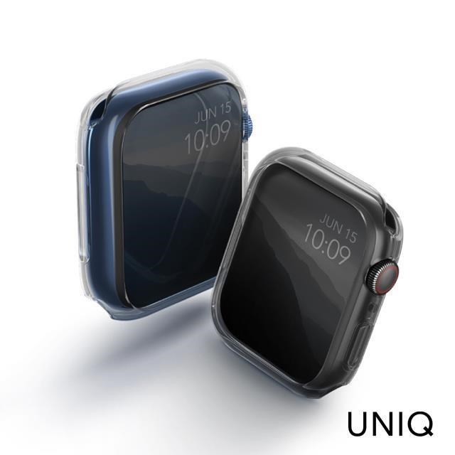 UNIQ Glase Apple Watch 7 45mm輕薄透明防撞保護框（2入 透明+透黑）