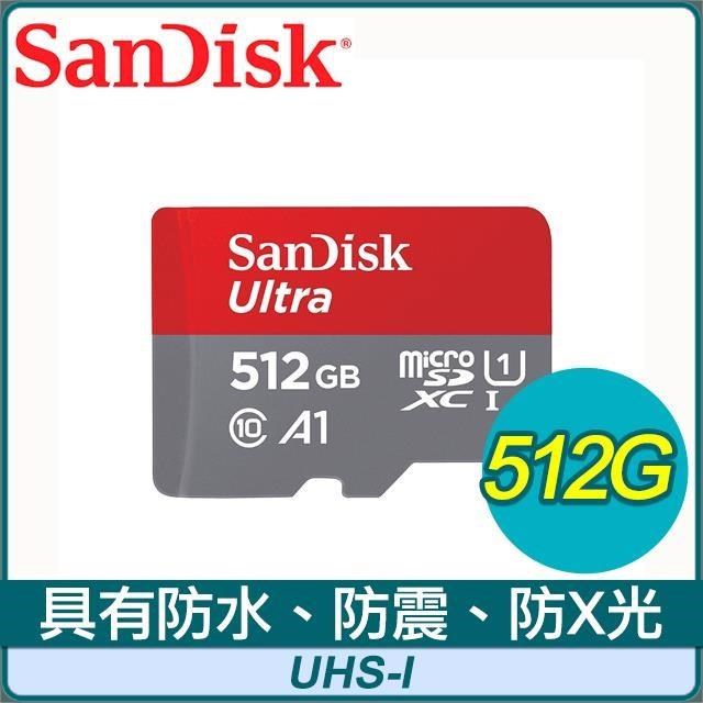 SanDisk 512GB Ultra Micro SDXC A1 UHS-I 記憶卡(150MB/s) 無轉卡