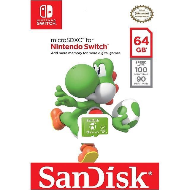 SanDisk 64GB 64G microSDXC Nintendo SWITCH 100MB/s 任天堂 記憶卡