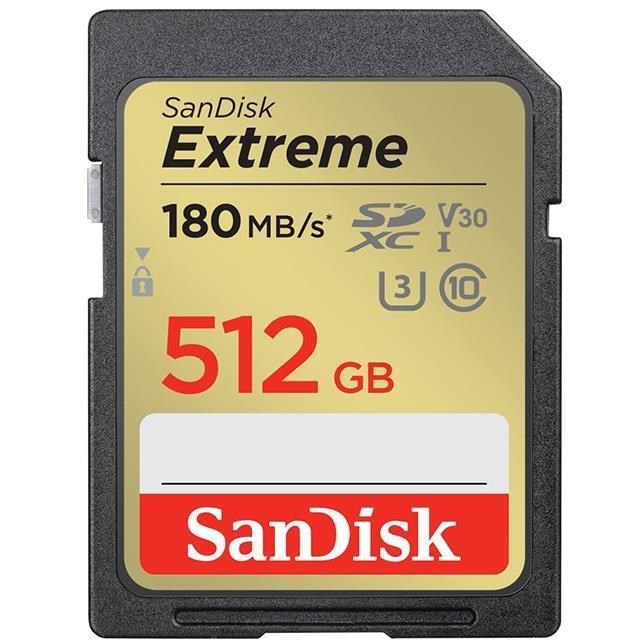 SanDisk 512GB 512G SDXC【180MB/s Extreme】 4K U3 A2 V30 相機記憶卡