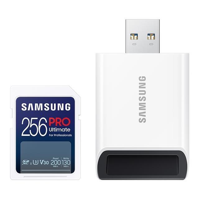 SAMSUNG 三星 PRO Ultimate SD 256GB記憶卡 含讀卡機 公司貨 (MB-SY256SB/WW)