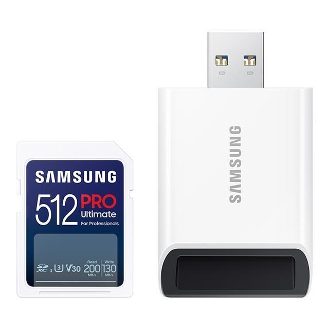 SAMSUNG 三星 PRO Ultimate SD 512GB記憶卡 含讀卡機 公司貨 (MB-SY512SB/WW)