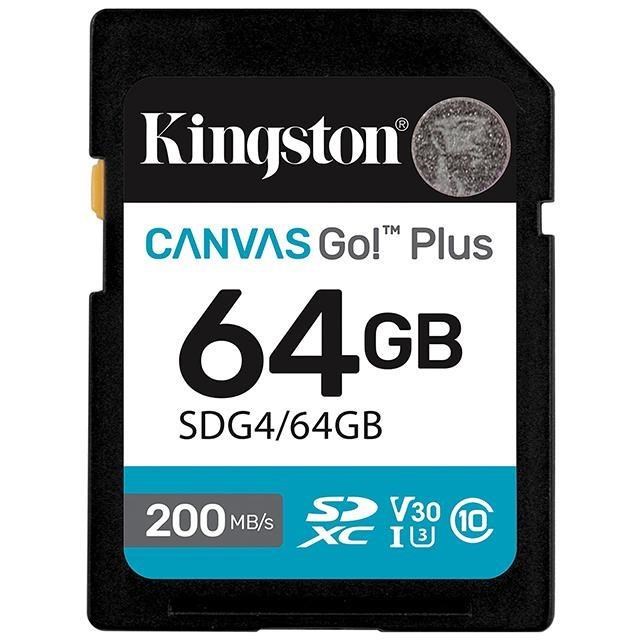 KINGSTON 64G 64GB SDXC SDG4/64GB 200MB/s UHS-I U3 V30 A2 金士頓 記憶卡