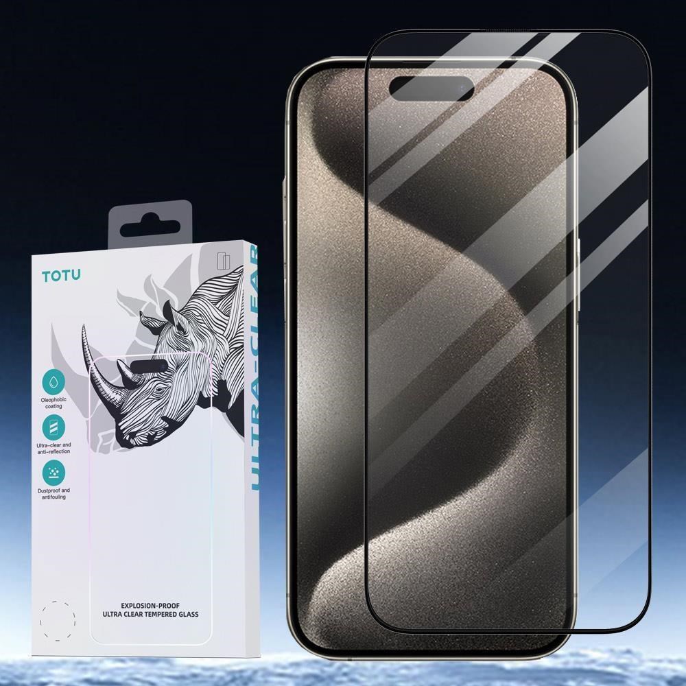 【TOTU】iPhone15/15Plus/15Pro/15ProMax鋼化玻璃保護貼保護膜 犀牛家族 拓途