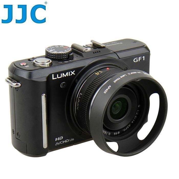 (斜口內凹)JJC仿Leica徠卡型螺牙46mm遮光罩LH-46GFII適Panasonic 14mm/20mm