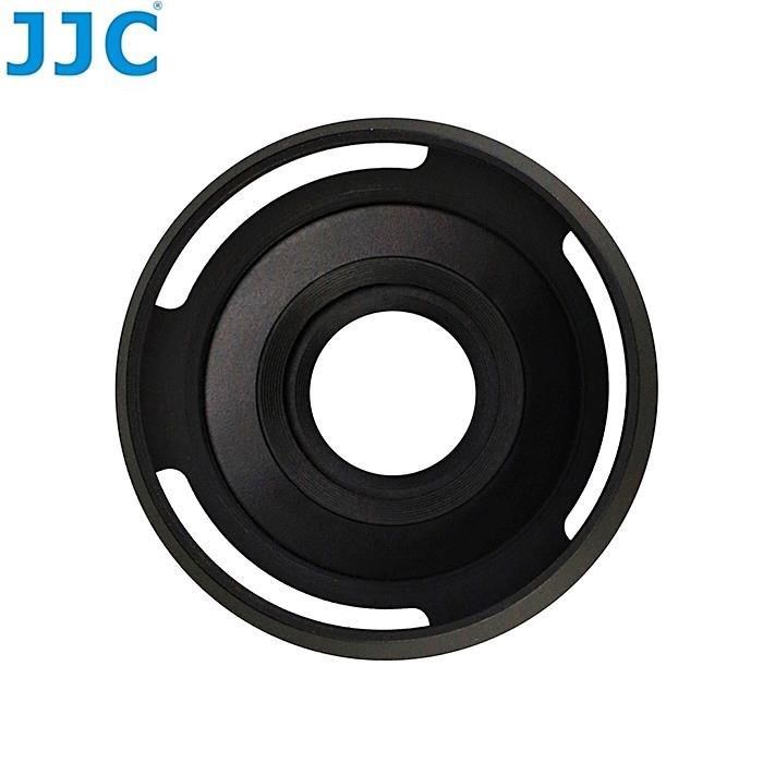 JJC自動蓋兼遮光罩Z-O14-42II黑,相容Olympus原廠LC-37C和Panasonic原廠DMW-FLC37