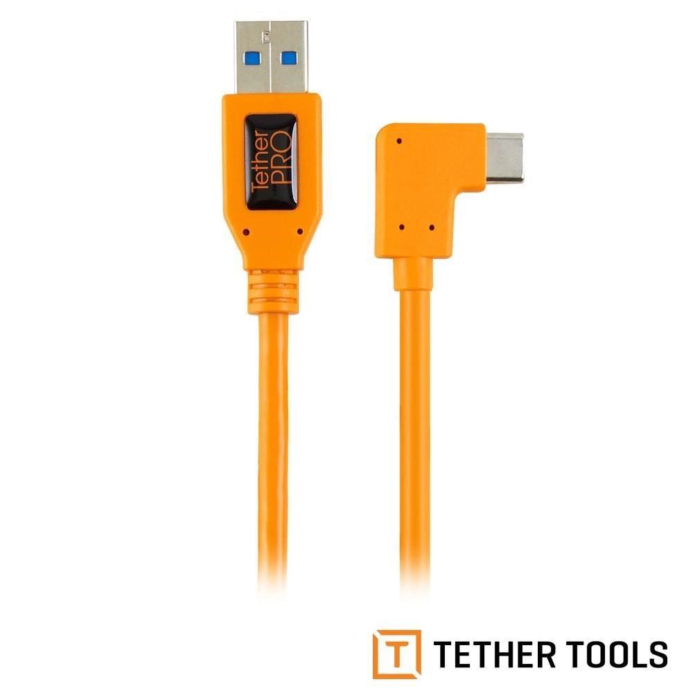 Tether Tools CUCRT02-ORG USB 3.0 轉 USB-C 直角 傳輸線
