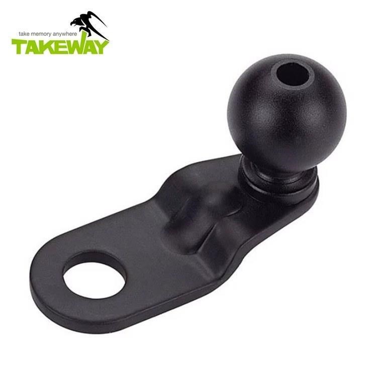 臺灣製TAKEWAY後照鏡球型底座球頭底座T-BM01(適後照鏡版黑隼Z手機座LA系列)