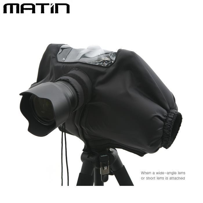 韓國製馬田Matin單眼單反相機雨衣海棉隔音罩M-6398(可雙手操作;防水消音防寒)