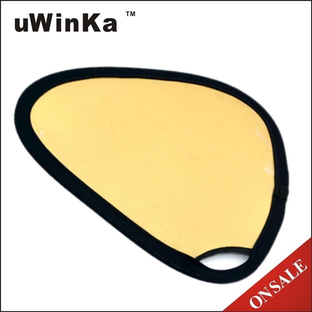 uWinKa手持式金/銀兩面反光板2色反光板30cm二合一反光板2合1柔光板RE-H30G