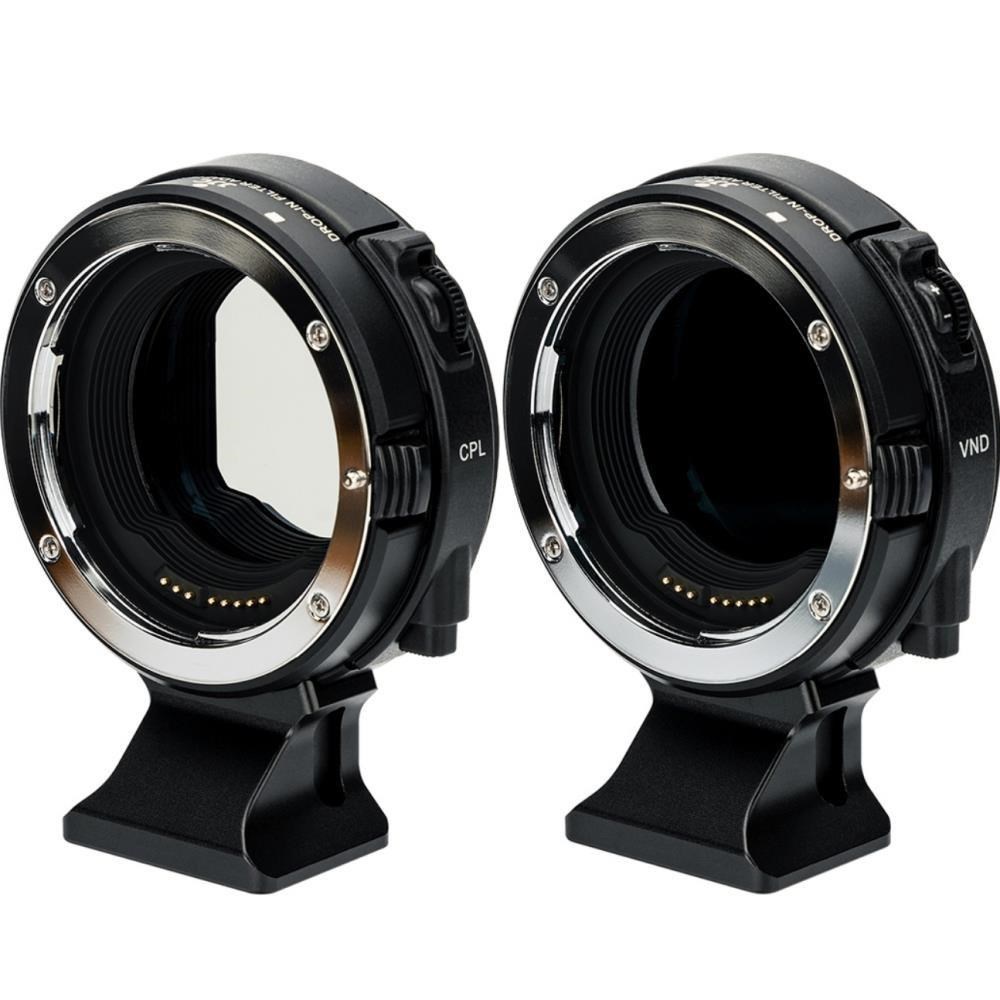 JJC 佳能Canon副廠插入式濾鏡電子鏡頭轉接環CA-EF_RF_K(含CPL.VND濾鏡;相容EF-EOS R)