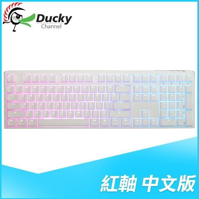 Ducky 創傑 One 3 純白 紅軸中文 RGB PBT 機械式鍵盤